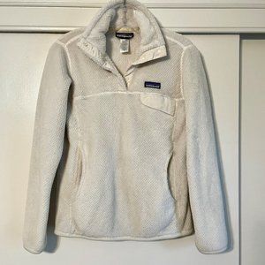 Patagonia Re Tool Snap -T Pullover Jacket Cream Polortec Thermal Pro Fleece XS